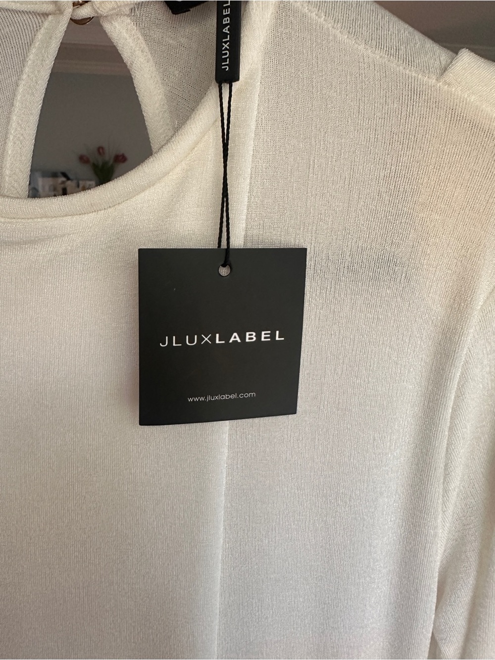 NWT JLUX LABEL Elegant Long Sleeve White Maxi Dress - Picture 3 of 7